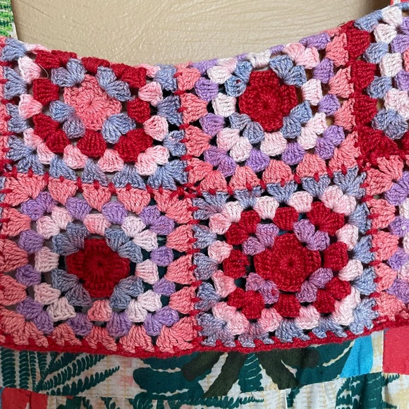 Anthropologie Farm Rio Crochet Top Mini Dress, Sundress, Size Medium - Picture 5 of 14